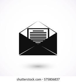Mail sign icon, flat design best vector icon