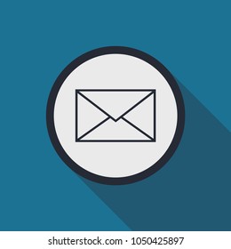 Mail sign icon. Message icon. Flat design style. Vector illustration, eps10