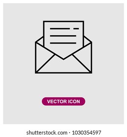 Mail sign icon in trendy flat style isolated on grey background, modern symbol vector illustration for web
