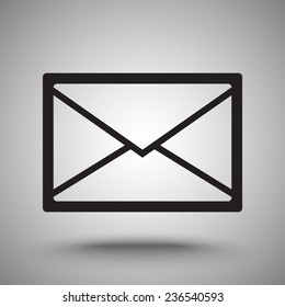 Mail sign icon, vector illustration. Flat design style