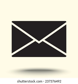 Mail sign icon, vector illustration. Flat design style