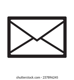 Mail sign icon, vector illustration. Flat design style