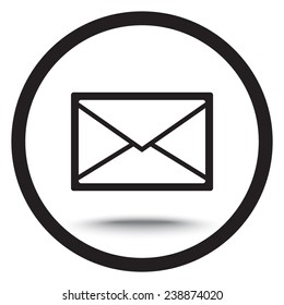 Mail sign icon, vector illustration. Flat design style