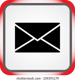 Mail sign icon, vector illustration. Flat design style