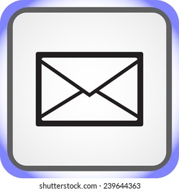 Mail sign icon, vector illustration. Flat design style