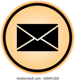 Mail sign icon, vector illustration. Flat design style