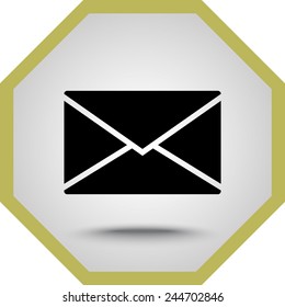 Mail sign icon, vector illustration. Flat design style