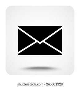 Mail sign icon, vector illustration. Flat design style
