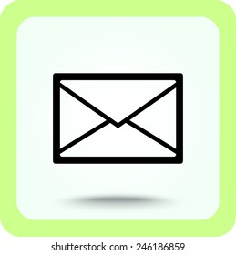Mail sign icon, vector illustration. Flat design style