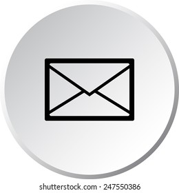 Mail sign icon, vector illustration. Flat design style