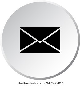 Mail sign icon, vector illustration. Flat design style