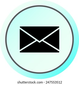 Mail sign icon, vector illustration. Flat design style