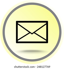 Mail sign icon, vector illustration. Flat design style