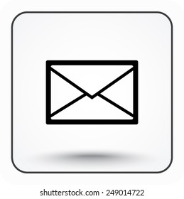 Mail sign icon, vector illustration. Flat design style