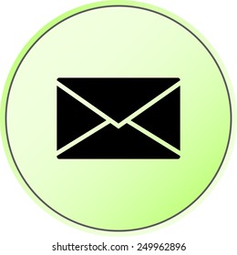 Mail sign icon, vector illustration. Flat design style