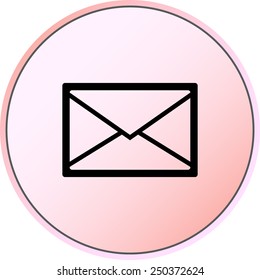 Mail sign icon, vector illustration. Flat design style