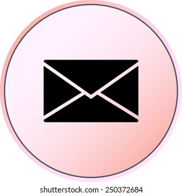 Mail sign icon, vector illustration. Flat design style