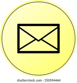 Mail sign icon, vector illustration. Flat design style