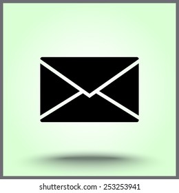Mail sign icon, vector illustration. Flat design style
