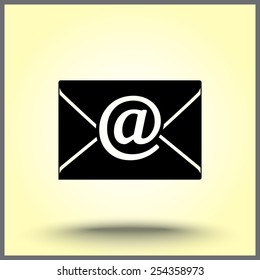 Mail sign icon, vector illustration. Flat design style
