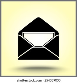 Mail sign icon, vector illustration. Flat design style