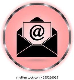 Mail sign icon, vector illustration. Flat design style