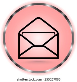 Mail sign icon, vector illustration. Flat design style