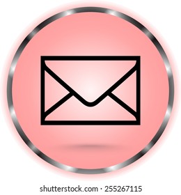 Mail sign icon, vector illustration. Flat design style