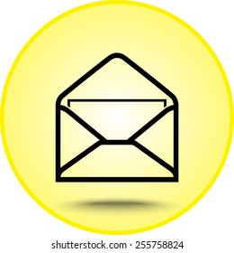 Mail sign icon, vector illustration. Flat design style
