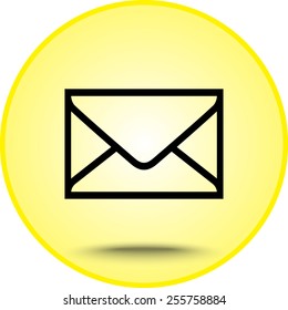 Mail sign icon, vector illustration. Flat design style