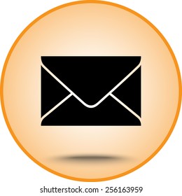 Mail sign icon, vector illustration. Flat design style