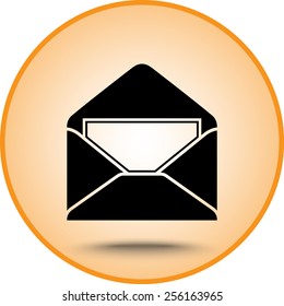 Mail sign icon, vector illustration. Flat design style