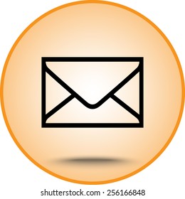 Mail sign icon, vector illustration. Flat design style