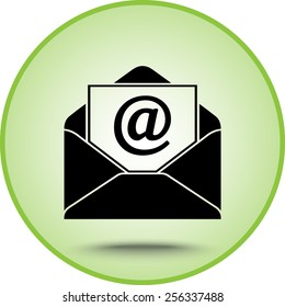 Mail sign icon, vector illustration. Flat design style