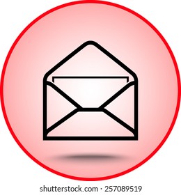 Mail sign icon, vector illustration. Flat design style