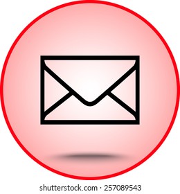 Mail sign icon, vector illustration. Flat design style