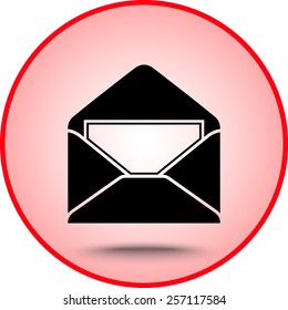Mail sign icon, vector illustration. Flat design style