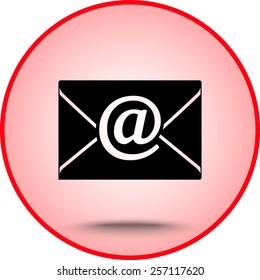 Mail sign icon, vector illustration. Flat design style