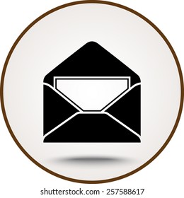 Mail sign icon, vector illustration. Flat design style