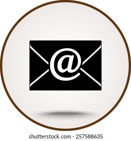 Mail sign icon, vector illustration. Flat design style