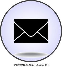 Mail sign icon, vector illustration. Flat design style