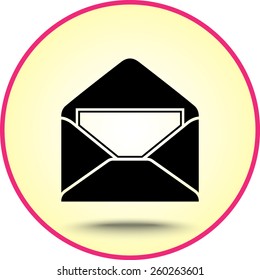 Mail sign icon, vector illustration. Flat design style