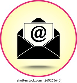 Mail sign icon, vector illustration. Flat design style