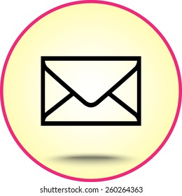 Mail sign icon, vector illustration. Flat design style