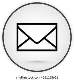 Mail sign icon, vector illustration. Flat design style