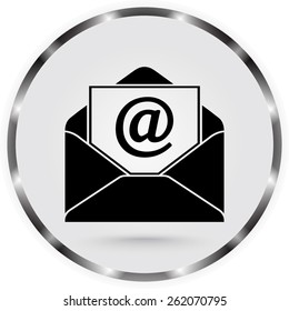 Mail sign icon, vector illustration. Flat design style