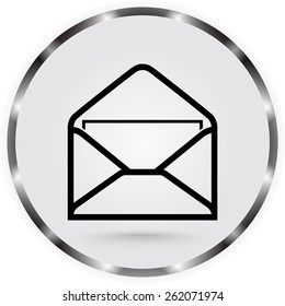 Mail sign icon, vector illustration. Flat design style