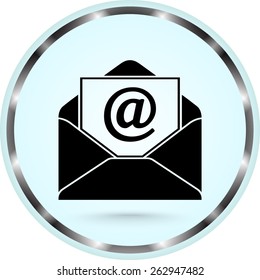 Mail sign icon, vector illustration. Flat design style