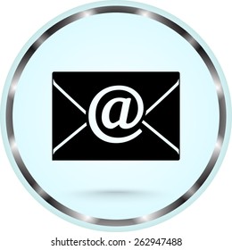 Mail sign icon, vector illustration. Flat design style