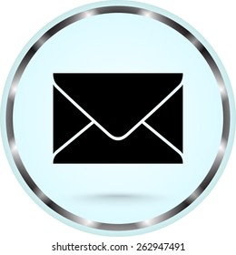 Mail sign icon, vector illustration. Flat design style